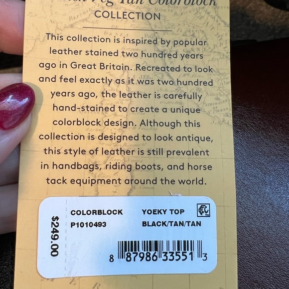 New Patricia Nash Yoeky Leather Top Handle Crossbody Vintage Color Block NWT - Picture 7 of 8